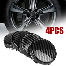 4x Universal 60mm Carbon Fibre Car Alloy Wheel Center Hub Caps Covers No Logo