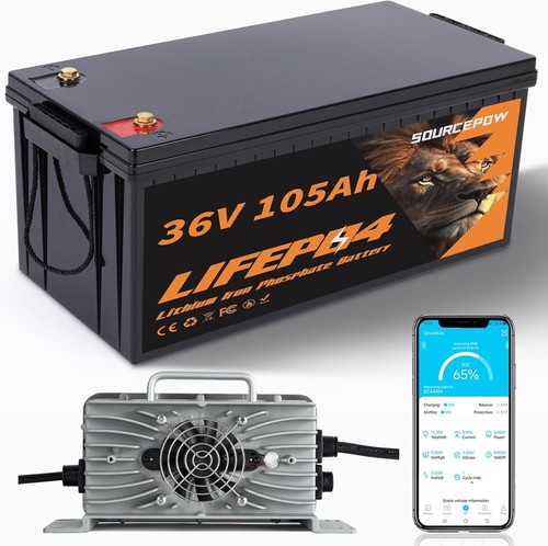 36v 105ah lithium lifepo4 golf - 105ah,