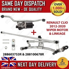 RENAULT CLIO MK4 2012-2020 FRONT WINDSCREEN WIPER MOTOR & LINKAGE MECHANISM RHD