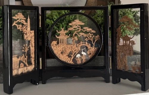 Vintage chinese carved - chinese, cork