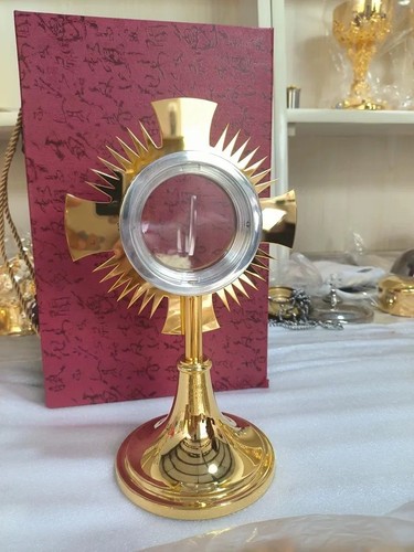 Catholic brass monstrance - catholic,