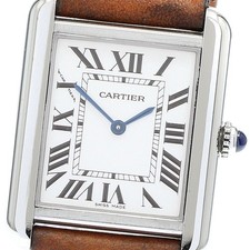 CARTIER Tank solo SM W1018255 Silver Dial Quartz Ladies Watch_905198