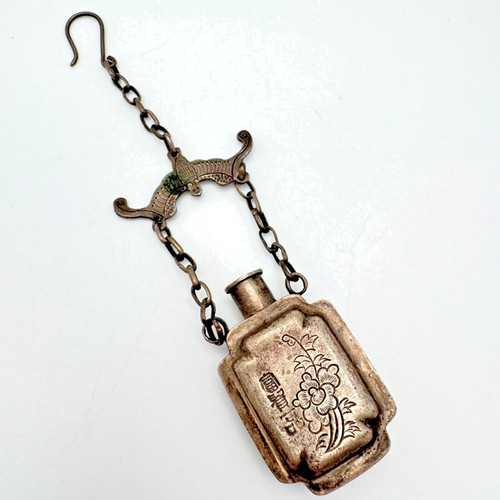 Snuff bottle antique silver - snuff,