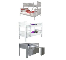 Wooden Bunk Bed Double Triple or Single Size Large Model Sleeper or With Desk