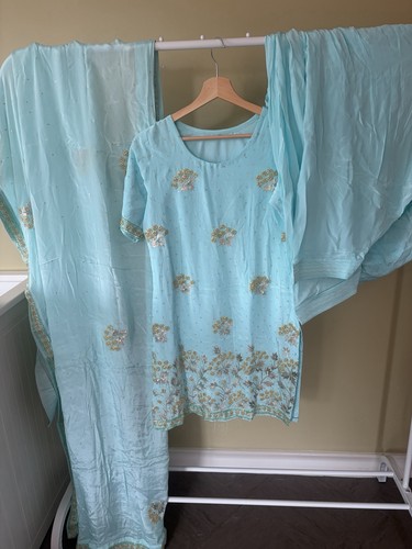 Sky blue salwar - suit, 3