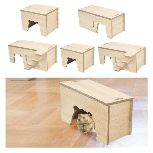 Wooden hamster house cage - hamster,