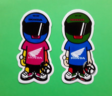 HONDA STYLE JAPANESE RACING TT SUPER MOTORBIKE MOTOGP VINYL DECAL STICKERS x 2