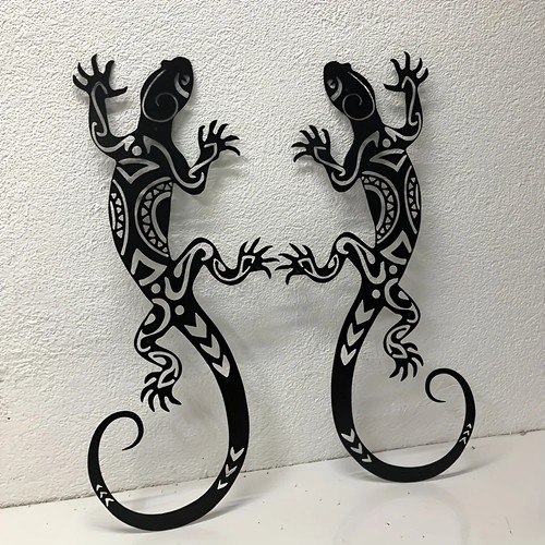 Iron gecko wall - 2x,