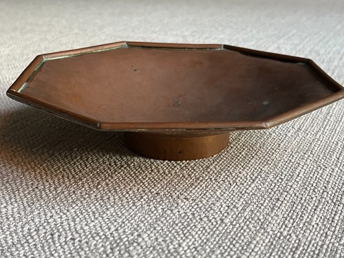 Vintage copper footed dish - vintage,