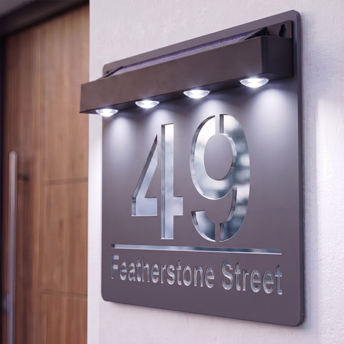 Laser house number - number, plaques