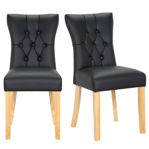 Leather dining chairs - pu,