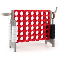 Giant 4 in a Row Game Jumbo Connect 4 Games w/42 Rings Basketball Hoop-Grey