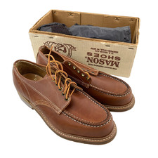 Vintage Mason Leather Moc-Toe Shoes Chippewa Falls Mens 8.5 EE Deadstock READ