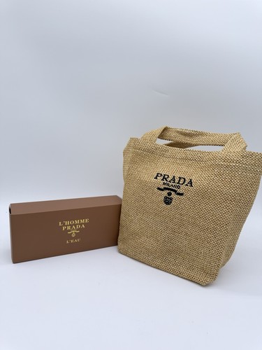 Prada perfume raffia straw - prada,