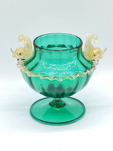 Antique teal venetian - antique, murano