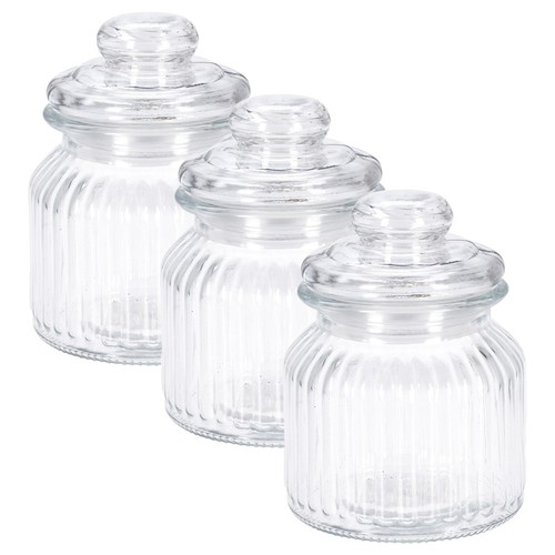 Set ribbed glass - of,