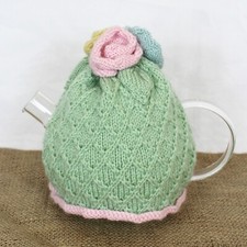 Pretty Pastel Floral Knit Tea