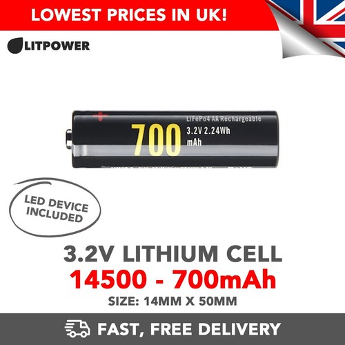 14500 lithium cell - 3.2v,