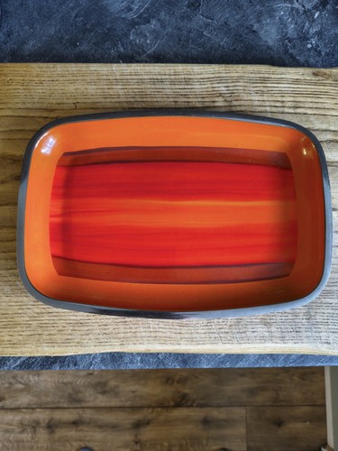 Vintage enamel serving plate - vintage,