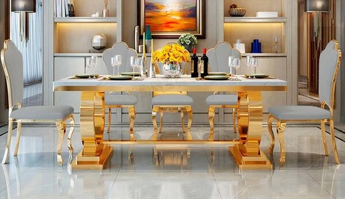Luxury marble table - marble, dining