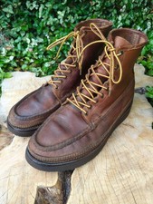 Russell Moccasin Bird Shooter Boots 8 E Brown with New Vibram Soles