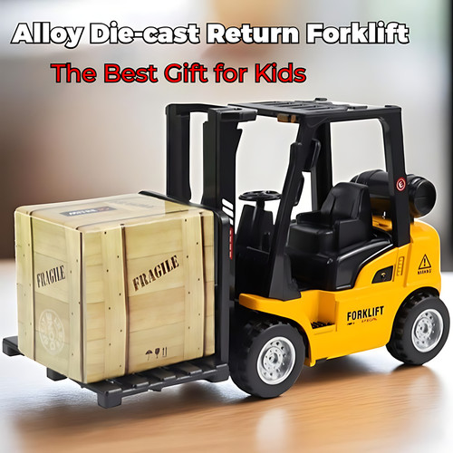 Alloy forklift toy truck - alloy,
