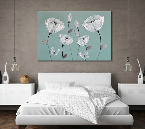 Beautiful canvas duck - egg, blue