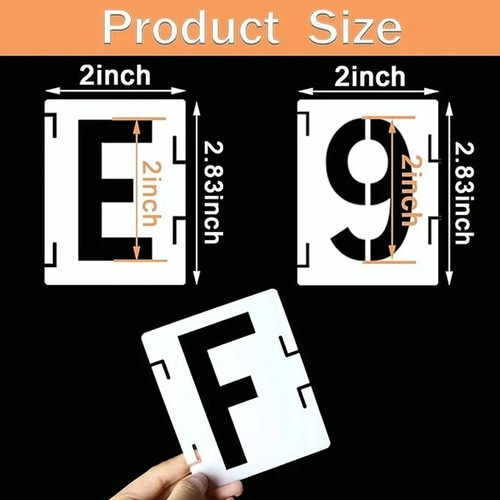 Inch letter stencils - 2,