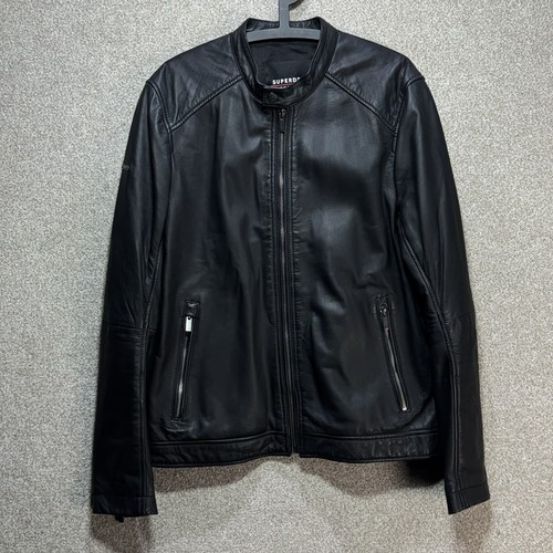 Superdry leather jacket mens - superdry,