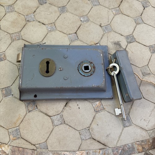 Vintage rim lock with - with, key