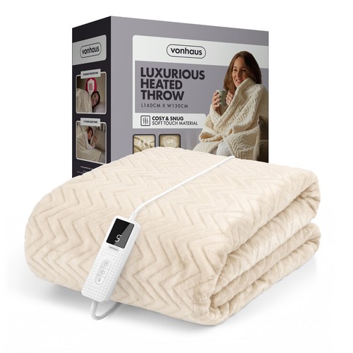 Vonhaus heated throw blanket - vonhaus,
