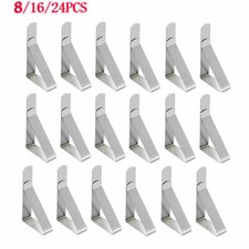 8/16/24Pcs Outdoor Flexible Stainless Steel Table Cloth Clips Table Cover Clamp