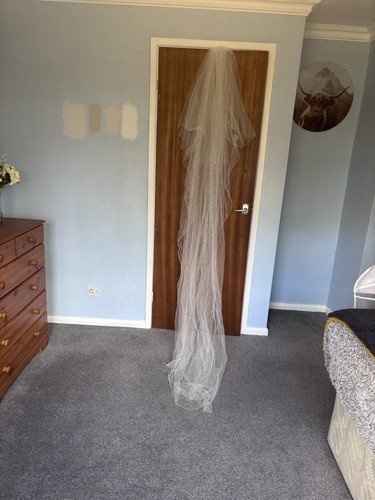 Ivory wedding veil with - veil,