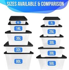 Plastic Storage Boxes Clear