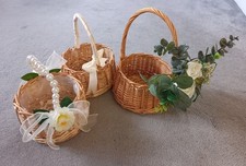 Flower girl baskets for wedding x 3