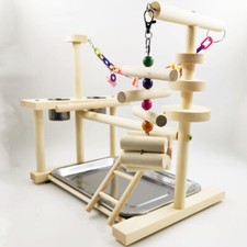Parrot Playstand Bird Play Stand Cockatiel Playground Wood Perch Gym Toys 2023