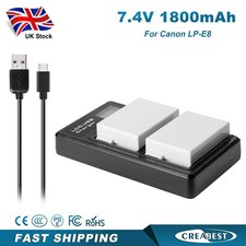 2x LP-E8 Battery &Fast Charger