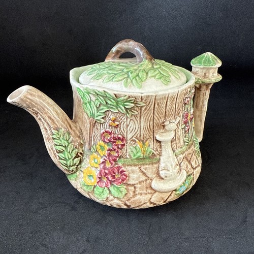 Sylvac hand painted - painted, teapot
