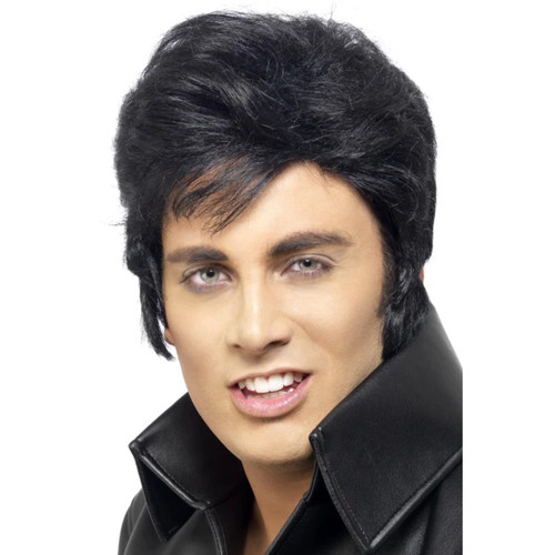 Elvis wig black quiff - elvis,