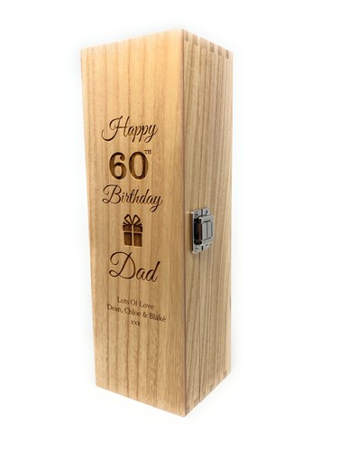Personalised wooden wine - personalised,