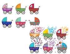 * Magical * Bobblehead & Postcard * Baby * Pram * Birth * Christening * 10 x 15 cm