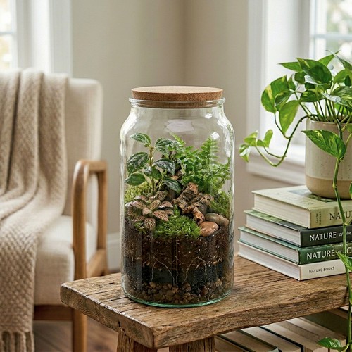 Half open glass - glass, terrarium