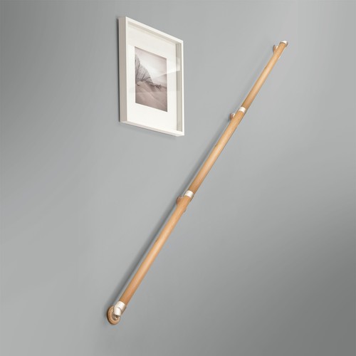 Stair handrail oak - in,