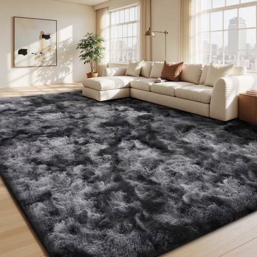 Fluffy rugs anti slip large - rugs,