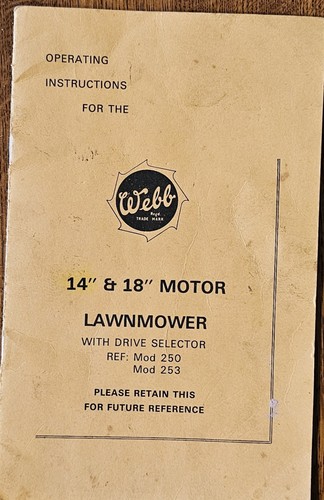 Vintage webb lawnmower - webb,
