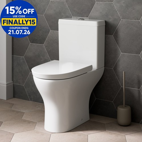 Close coupled toilet - close, modern