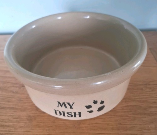 Dish pottery dog bowl - my,