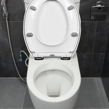 Luxury O Type Toilet Seat Heavy Duty White Soft Close Top Quick Release Hinges