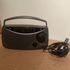 Morphy Richards R1902 3 Band Portable Radio FM Inc Power Cable Music Player Grey