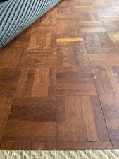 Teak parquet flooring